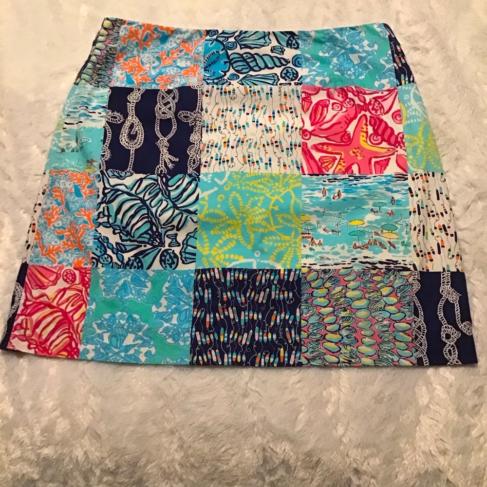 Lilly Pulitzer Patchwork Summer Skirt. Size 6